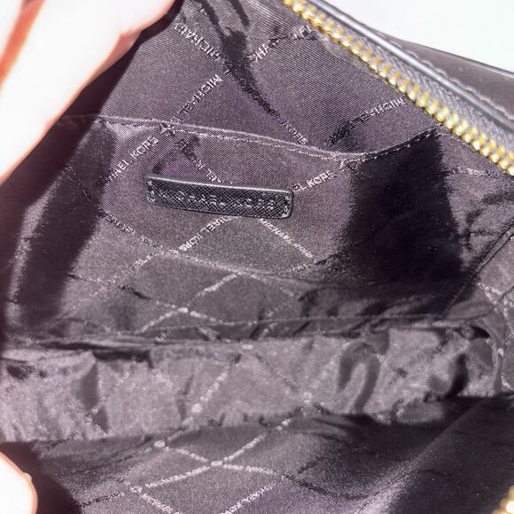 Michael Kors Jet Set Travel Large East/West Crossbody Purse Solid Black Leather - Picture 6 of 9